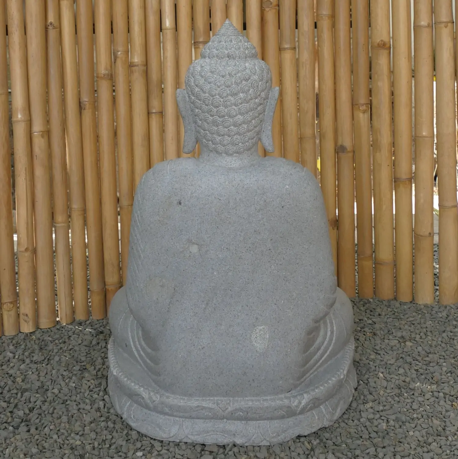  Product image 4 of the product “Seated Buddha made of Riverstone in Dhyana position - gesture of meditation, H. 80cm. ”